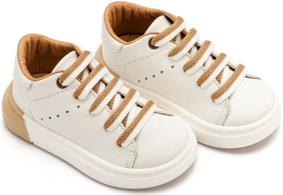 Εικόνα της Δετό Sneaker με Δίχρωμο Κορδόνι EXC5294 Λευκό Μπεζ