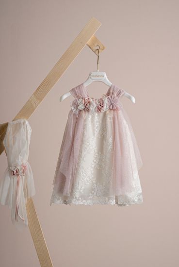 Εικόνα της Βαπτιστικό φόρεμα Piccollino Tuliana Pink