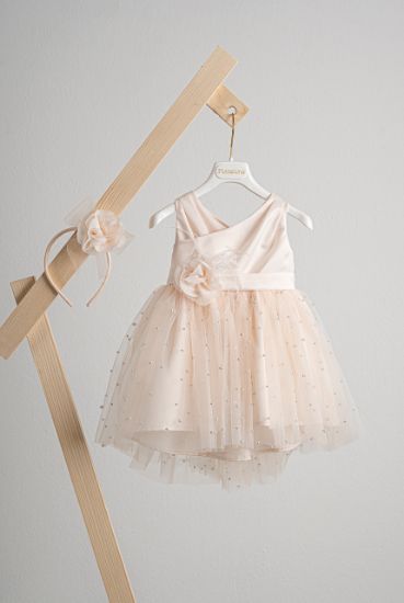 Εικόνα της Βαπτιστικό φόρεμα Piccolino Zoe Peach