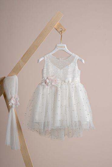 Εικόνα της Βαπτιστικό φόρεμα Piccolino Salina Ivory