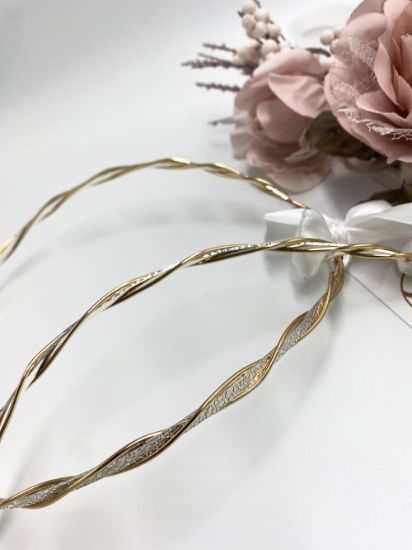 στέφανα γάμου επάργυρα χρυσό με ασημί