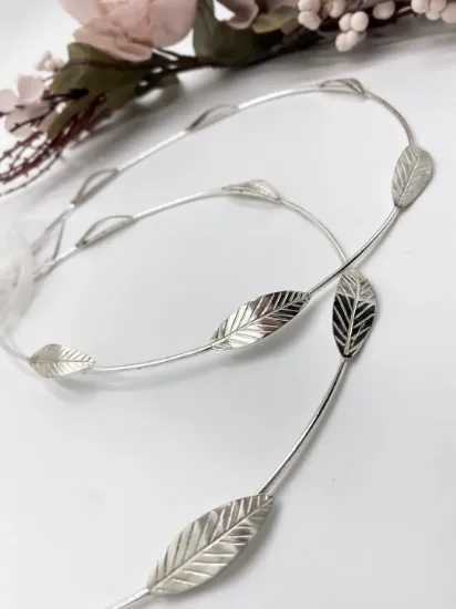 Ασημένια στέφανα γάμου 925° με φύλλα ελιάς & μοντέρνα σχέδια