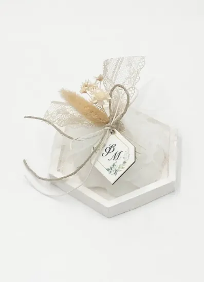 μπομπονιέρα γάμου με αρωματικό κερί