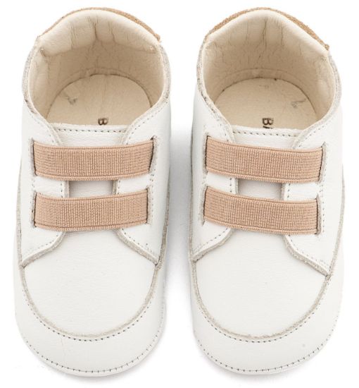 Εικόνα της Παντοφλέ Σνικερ με Λάστιχάκια MI1137 Λευκό Μπεζ