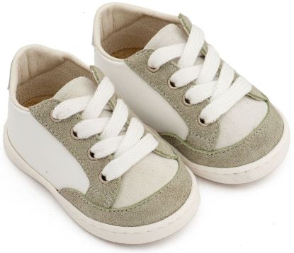 Εικόνα της Δερμάτινο Δετό Sneakers PRΙ2120 Λευκό Μέντα