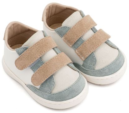 Εικόνα της Τρίχρωμο Sneakers Διπλή Μπαρέτα Χρατς PRI2125 Λευκό Μίνεραλ Μπεζ