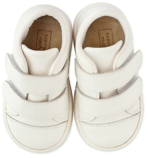 Εικόνα της Δερμάτινο Σνικερ με Σκρατς BS3028 Λευκό