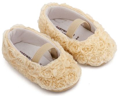 Εικόνα της Μπαλαρινα Διακοσμημένη με Chiffon Λουλούδια MI1660 Εκρού