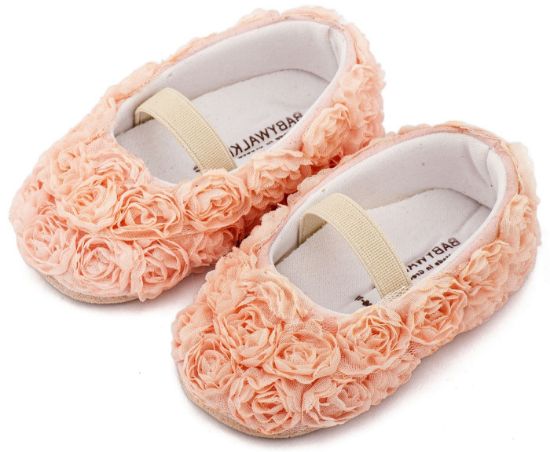 Picture of Μπαλαρινα Διακοσμημένη με Chiffon Λουλούδια MI1660 Ροζ