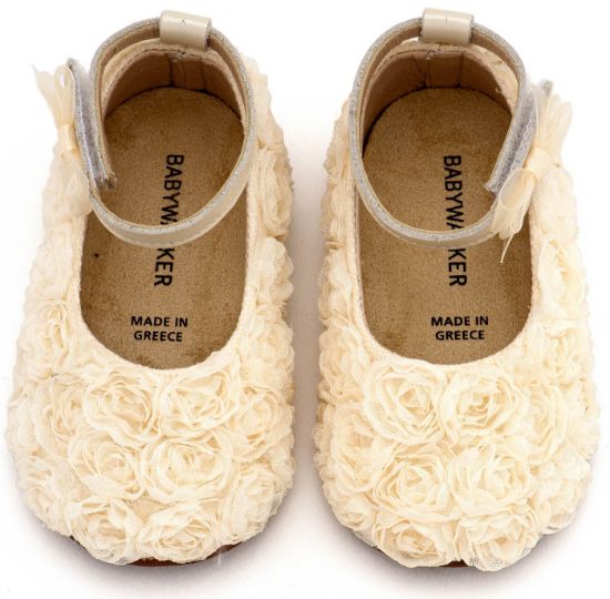 Εικόνα της Μπαλαρίνα Διακοσμημένη με Chiffon Λουλούδια PRI2654 Εκρού