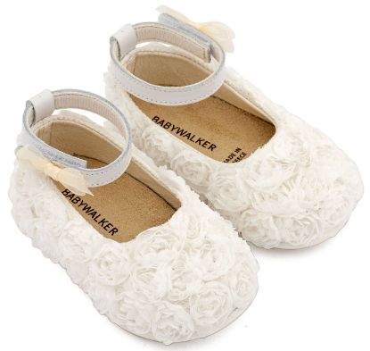 Εικόνα της Μπαλαρίνα Διακοσμημένη με Chiffon Λουλούδια PRI2654 Λευκό