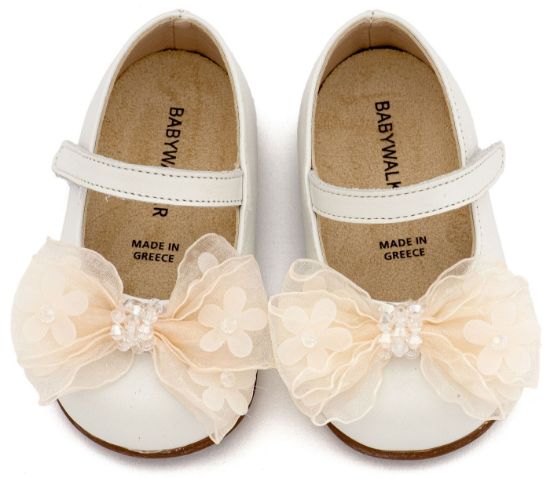 Εικόνα της Γοβάκι Μονή Μπαρέτα Φιογκάκι Οργάντζας PRI2659 Εκρού