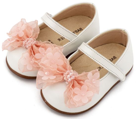 Εικόνα της Γοβάκι Μονή Μπαρέτα Φιογκάκι Οργάντζας PRI2659 Εκρού Ροζ