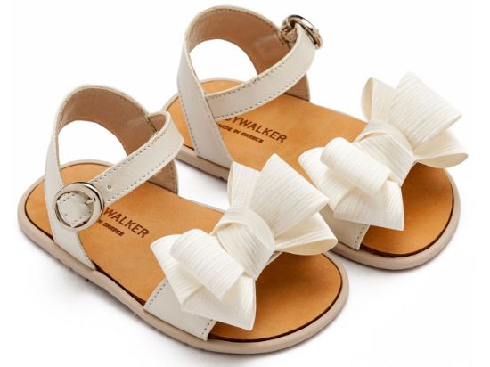 Εικόνα της Πέδιλο με Υφασμάτινο Φιόγκο BS3592 Εκρού