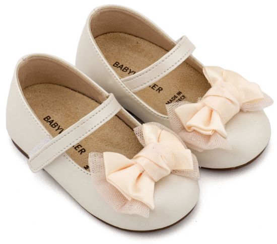 Εικόνα της Γοβάκι Μονή Μπαρέτα Διακοσμημένη με Φιόγκο BS3599 Εκρού