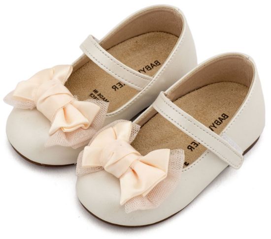 Εικόνα της Γοβάκι Μονή Μπαρέτα Διακοσμημένη με Φιόγκο BS3599 Εκρού