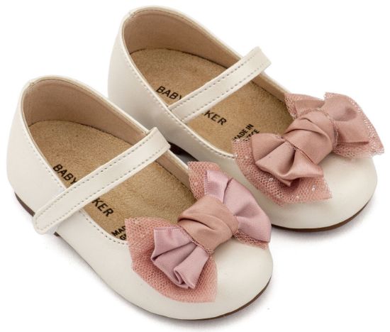 Εικόνα της Γοβάκι Μονή Μπαρέτα Διακοσμημένη με Φιόγκο BS3599 Εκρού Ροζ