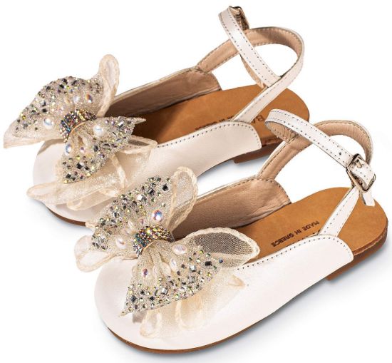 Εικόνα της Γαλλικό Σαμπό με Φιόγκο Οργάντζας και Στρας BW4828  Εκρού