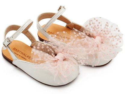 Εικόνα της Γαλλικό Σαμπό με Χειροποίητο Τούλινο Φιόγκο BW4859 Εκρού Ροζ