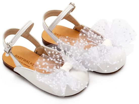 Εικόνα της Γαλλικό Σαμπό με Χειροποίητο Τούλινο Φιόγκο BW4859 Λευκό