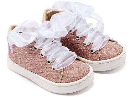 Εικόνα της Sneaker απο Ύφασμα και Δέσιμο Κορδέλα BW4864 Ροζ