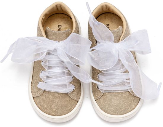 Εικόνα της Sneaker απο Ύφασμα και Δέσιμο Κορδέλα BW4864 Πλατίνα