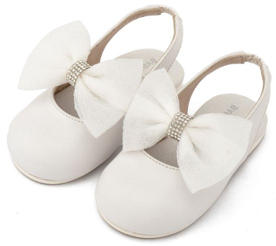 Εικόνα της Γαλλικό Σαμπό με Φιόγκο Οργάντζας και Στρας BW4883 Λευκό