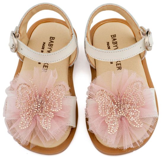 Εικόνα της Πέδιλο με Διακοσμητικό Πεταλούδας BW4886 Εκρού Ροζ