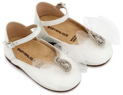 Εικόνα της Γαλλικό Γοβάκι με Φιόγκο και Στρας BW4890  Εκρού