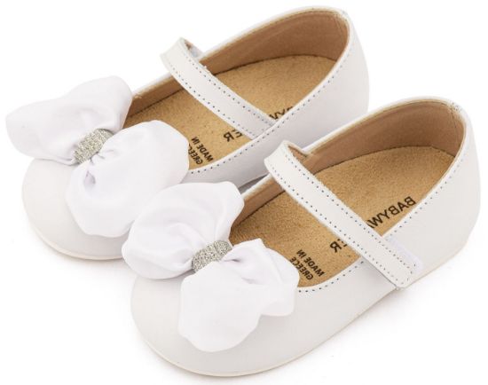 Εικόνα της Γοβάκι Μονή Μπαρέτα με Σατέν Φιόγκο  BW4893 Λευκό