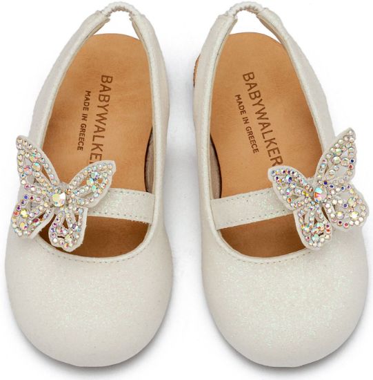 Εικόνα της Γαλλικό Σαμπό Διακοσμημένο με Στρασένια Πεταλούδα στο Πλάι EXC5881 Λευκό