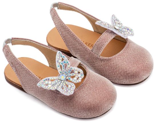 Picture of Γαλλικό Σαμπό Διακοσμημένο με Στρασένια Πεταλούδα στο Πλάι EXC5881 Ροζ