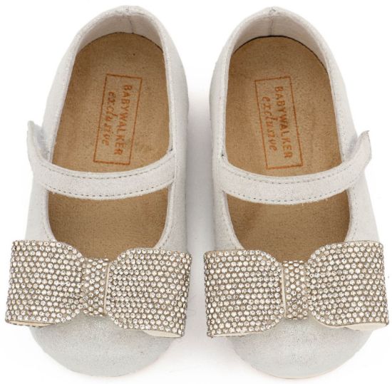 Εικόνα της Γοβάκι Μονή Μπαρέτα Διακοσμημένο με Στρασένιο Φιόγκο EXC5883 Λευκό Πάγου