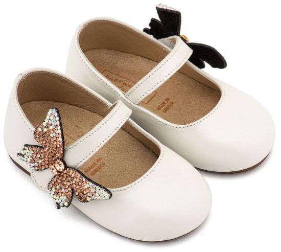 Εικόνα της Γοβάκι με Στρασένια Πεταλούδα στο Πλάι EXC5894 Εκρού