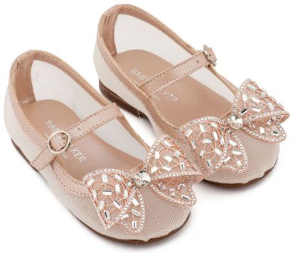 Εικόνα της Γοβάκι απο Ύφασμα Φιλντιρέ και Φιόγκο Στρας EXC5903 Ροζ Αντικέ