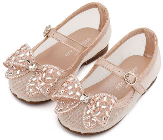 Εικόνα της Γοβάκι απο Ύφασμα Φιλντιρέ και Φιόγκο Στρας EXC5903 Ροζ Αντικέ