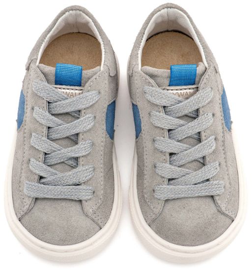 Εικόνα της Δίχρωμο Sneaker Δετό EXC8002 Γκρι Μπλε Ρουά