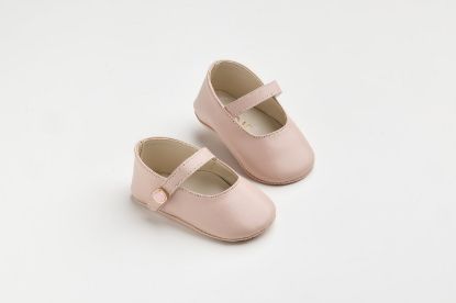 Εικόνα της K601P - Μπαλαρίνα αγκαλιάς σε ροζ τεχνόδερμα με διακοσμητική πέρλα