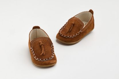 Εικόνα της A610T - παπουτσάκι πρώτα βήματα σε ταμπά καστόρ δέρμα