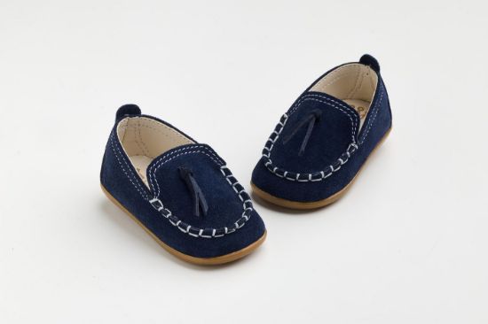 Παπουτσάκι πρώτα βήματα σε μπλε καστόρ δέρμα