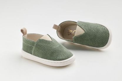 Εικόνα της FS60B - παπουτσάκι - εσπαντρίγια σε λαδί καμβά, καστόρ δέρμα και λάστιχο