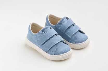 Εικόνα της A628B - παπουτσάκι περπατήματος σε γαλάζιο καστορ δέρμα