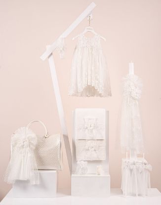 Βαπτιστικό πακέτο κορίτσι Piccolino Sienna Ivory με Τσάντα Καπιτονέ