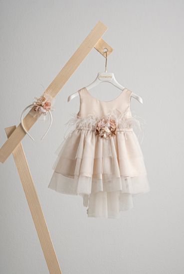 Εικόνα της Βαπτιστικό φόρεμα Piccolino Tiffany Champagne