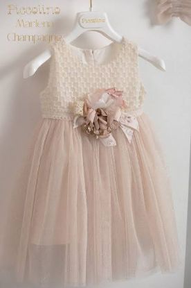 Εικόνα της Βαπτιστικό φόρεμα Marlena Champagne