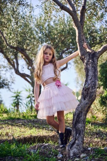 βαπτιστικό σύνολο ροζ τούλι σε προσφορά