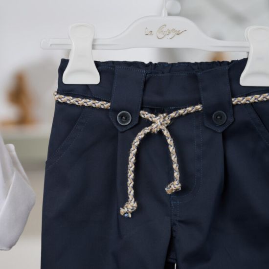 παντελόνι σε σκούρο ραφ χρώμα