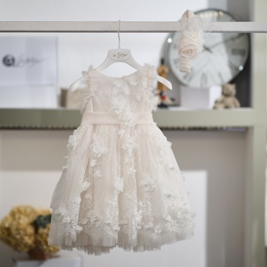 Ρομαντικό βαπτιστικό φόρεμα της La Christine