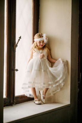 Ρομαντικό βαπτιστικό φόρεμα