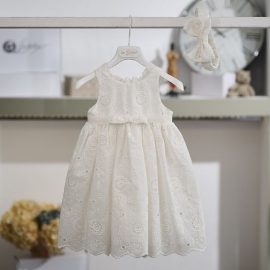 βαπτιστικό φόρεμα σε off white απόχρωση